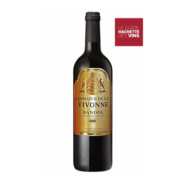 Bandol rouge 1988 Vieux Millésime du Château La Vivonne en PACA 